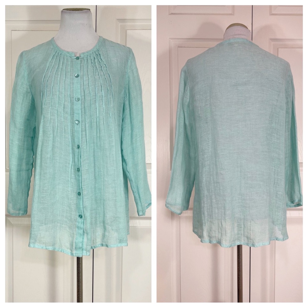 Linen! Eileen Fisher linen blouse